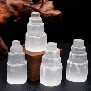 <span class=keywords><strong>Torre</strong></span> di Cristallo di Selenite all'Ingrosso, Intaglio Naturale <span class=keywords><strong>in</strong></span> Quarzo Lucidato, Punta di Gesso per <span class=keywords><strong>la</strong></span> Guarigione - Product Image 1