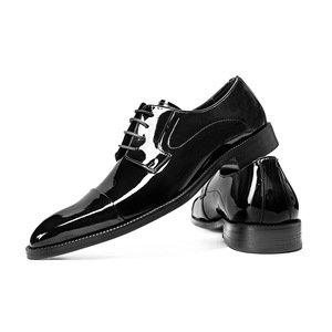 Zapatos Oxford de Vestir Formales para Hombre, de Charol, con Punta Puntiaguda, con Cordones, de Color Sólido, para Todas las Temporadas, Envío Directo - Product Image 1