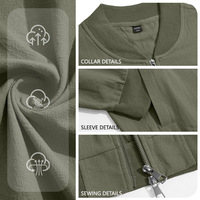 Nouvelle veste de baseball homme style américain 2026, couleur unie, avec fermeture éclair et poches latérales, séchage rapide, pour l'automne