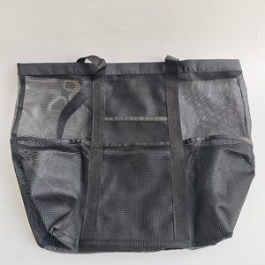 Lightweight Durable Polyester Hollow Handbag Outdoor Camping Swimming <b>Storage</b> Portable Custom Mesh Bag - Product Image 4