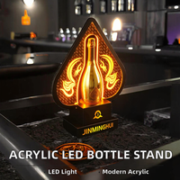 Présentoir de Luxe Moderne en Acrylique LED Personnalisable Prêt à l'emploi pour Bouteilles d'Alcool – Idéal pour Bars et Clubs