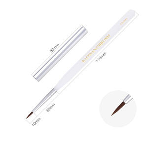 <span class=keywords><strong>Pinceaux</strong></span> ronds de luxe avec logo personnalisé BW55 <span class=keywords><strong>pinceaux</strong></span> d'art d'ongle de peinture à l'<span class=keywords><strong>aquarelle</strong></span> avec des cheveux en nylon virole sertie de forme ovale plate - Product Image 1