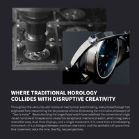 Montre-bracelet mécanique automatique de luxe personnalisée avec cadran guilloché, verre saphir, montres à clapet originales personnalisées