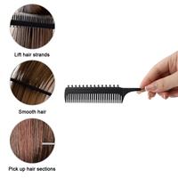 Peignes professionnels pour mèches et mèches de reflets, légers, avec queue de rat longue en acier inoxydable pour salon