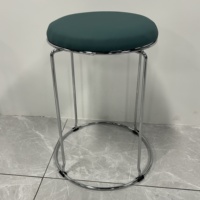 Haute qualité luxe nordique rond métal moderne empilable tabouret de salle à manger chaise métal salon chaises