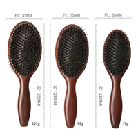 Brosse en bois de hêtre naturel écologique, peigne à coussin d'air pour massage du cuir chevelu, poils de sanglier et nylon, antistatique, outil de nettoyage des cheveux pour salon