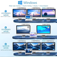 Adaptador Multifunción USB Tipo C 12 en 1, Estación de Conexión con 12 Puertos, Doble HDMI, USB 3.0, VGA, PD, SD/TF, 3.5mm para Laptop Mac