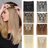 Extensions de cheveux brésiliens vierges Remy les plus vendues en gros, lisses, à clipser, avec mèches, extensions de cheveux humains de haute qualité