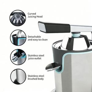 Presse-agrumes électrique pour oranges avec lames en acier inoxydable, capacité de 350 ml, moteur silencieux pour usage domestique et hôtelier - Product Image 5