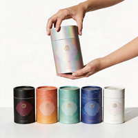 Tube en carton rigide recyclé pour emballage de parfum, soin de la peau, sérum, nettoyant visage, avec impression de logo personnalisé, taille artisanale