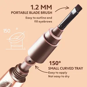 Gel teinture pour sourcils minéral peel-off, imperméable, non décolorant, <span class=keywords><strong>crayon</strong></span> à sourcils <span class=keywords><strong>semi</strong></span>-<span class=keywords><strong>permanent</strong></span> - Product Image 3