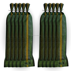 Sacs de silo en monofilament HDPE durables 25x100 cm Sacs de <span class=keywords><strong>sable</strong></span> verts avec attaches et poignées fiables - Product Image 1