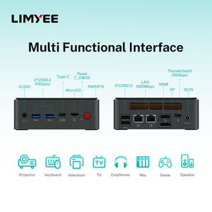 LIMYEE 2026 Intel I5 12450H HDMI Type-C Compact Mini <strong>PC</strong> Win10/Linux 2LAN 2*DDR4 <strong>64G</strong> <strong>RAM</strong> HDMI Four Display 12 Gen Mini Computer - Product Image 3