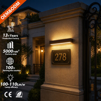 Applique murale linéaire extérieure étanche IP65 12W 18W 30W, éclairage de couloir, applique murale LED pour jardin