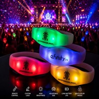 Bracelet LED sans fil à télécommande et capteur de mouvement activé par le son, idéal pour mariages et anniversaires - Nouveauté Sincen