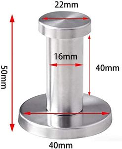 Set di 4 Ganci da Parete Multifunzione in Acciaio Inox 50mm per Asciugamani e Accappatoi, per Bagno e Cucina - Product Image 2