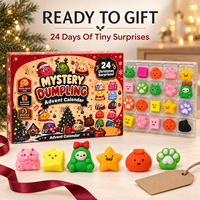 Promotion Black Friday : Calendrier de l'Avent de Noël Thème Dumpling Squishy – Boîte Mystère 24 Jours – Jouet Anti-stress à Presser – Offre Spéciale Fêtes