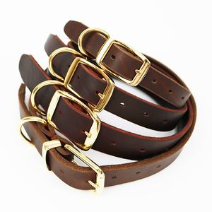 Leder-Hundehalsband, extra strapazierfähig, Metall, für Welpen und Haustiere - Product Image 3