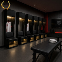 Casier de vestiaire de gym en HPL anti-rayures et étanche, taille personnalisée, OEM ODM, avec serrure électronique LED, pour salle de sport