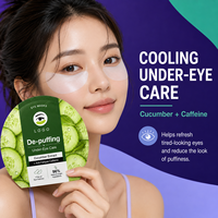 Masque Contour des Yeux en Collagène à la Niacinamide, au Panthénol, au Concombre et à la Caféine, Soutien de la Barrière Cutanée, Repulpant, Vitalité, Faible MOQ, Formule Personnalisée
