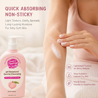 Lotion Corporelle Pêche Oolong Marque Blanche pH Équilibré Nettoyant Doux 2-en-1 Hydratant Non Collant 300ml Usine