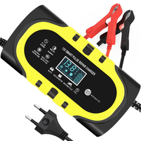 Pengisi daya baterai asam timbal 3 tahap, pengisi daya baterai otomatis 12V 10A Digital layar LCD