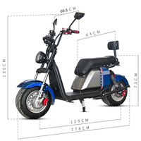 Scooter électrique à axe court Citycoco, 32 km/h, moto électrique tout-terrain, vélo de rue électrique, E Chopper, ventes en forte croissance sur le marché brésilien