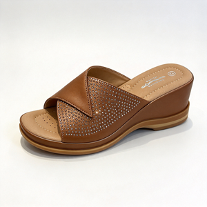 Sandalias de Plataforma con Pedrería para Mujer, Diseño Abierto, Tiras Cruzadas, Suela Gruesa, Casuales de Playa, Venta al Por Mayor, Diseño Personalizado OEM ODM - Product Image 4