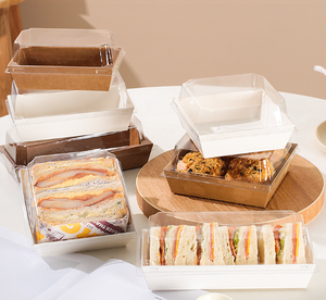 Boîte à sandwich, boîte à gâteau, boîte à pâtisserie transparente en papier plastique, boîte à coquille de neige Melanie, boîte à viande effilochée, vendue par les fabricants - Product Image 6