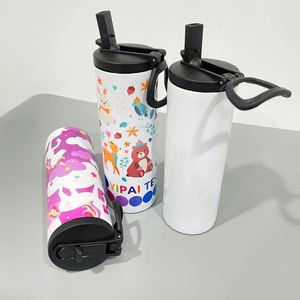 Livraison Gratuite – Gobelet Isotherme Portable 20 oz à Couvercle Droit pour Sublimation Blanche - Product Image 2