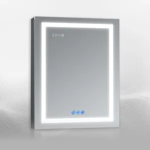 Armoire à <span class=keywords><strong>miroir</strong></span> LED commerciale avec boîtier en aluminium anodisé et indice <span class=keywords><strong>de</strong></span> protection IP44 - Product Image 1