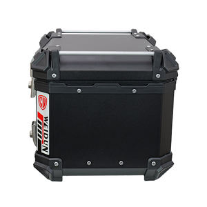 WEIDUN 45L negro motocicleta cola caja superior aleación de aluminio gran maletero trasero bolsa de transporte motocicleta <span class=keywords><strong>maleta</strong></span> para la entrega - Product Image 1