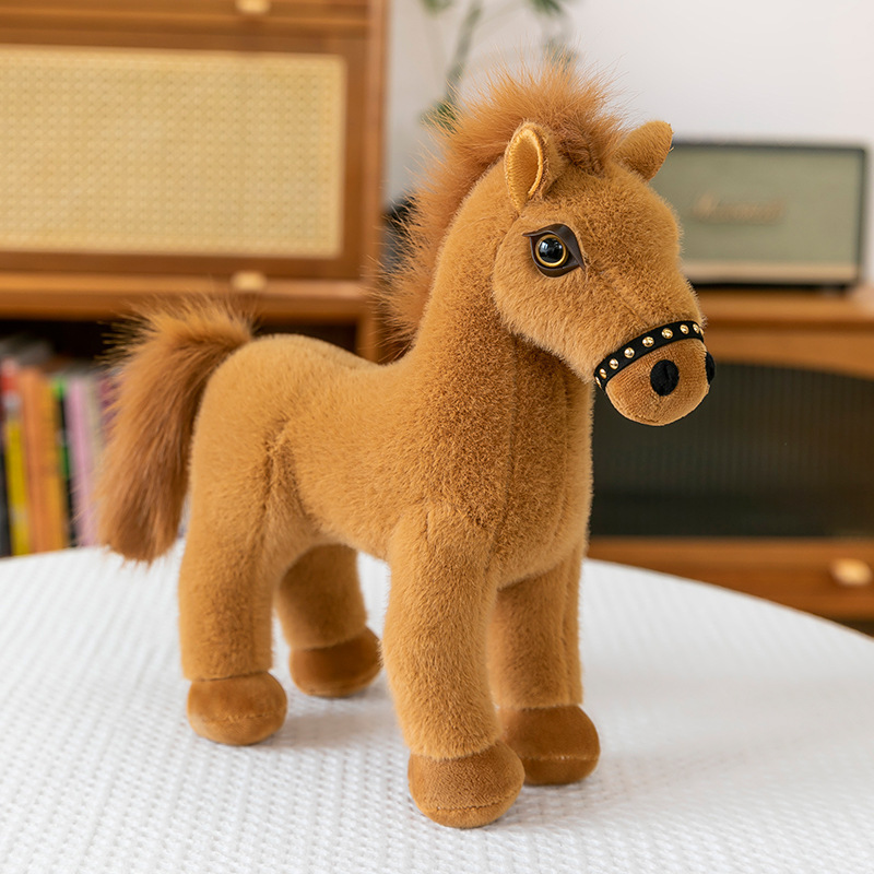 Cheval de simulation Lu xiao [brun clair sans selle]