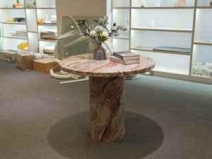 SH STONE, diseño moderno personalizado, Top <span class=keywords><strong>Monica</strong></span>, mesa de comedor de mármol rojo, piedra Natural para Hotel, restaurante, cocina, sala de estar, apartamento - Product Image 2