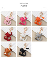 Porte-clés chat mignon en cuir PU avec strass, breloque monnaie, pendentif animal pour sac, cadeau pour femmes et filles