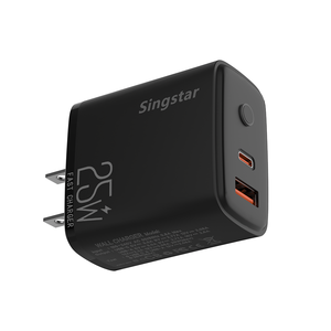 Chargeur USB Type C LED <span class=keywords><strong>Singstar</strong></span> 25W à charge rapide PD pour 17 Pro Max - Compatible écologique avec les écouteurs - Product Image 4