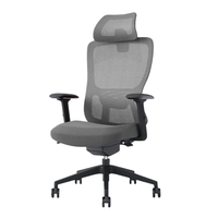 Chaise de bureau pivotante moderne et confortable Li&Sung STAR-GHB, chaise de bureau ergonomique en maille, pivotante, mobile, luxueuse, imperméable