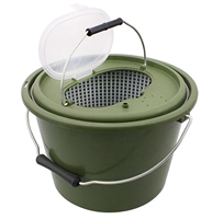 Seau en plastique pour poissons vivants, camping, pêche à la carpe, conteneur d'eau avec poignée, outils de stockage de poissons