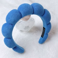 Cloud Headband Gaya Eropa Amerika Uniseks Kain Plastik untuk Mencuci Wajah Mengaplikasikan Masker Wajah Penyangga Tengkorak Tinggi Anti-selip