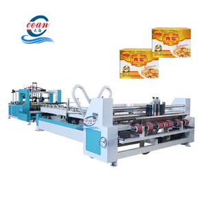 Discount price automatic corrugated box sheet pasting folder gluer machinery carton box gluing machine