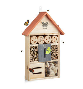 Toptan Boyalı Sedir Ağacı Kuş Kafesi, Yuvalık Kuş Evi Arı Kutusu Kelebek - Product Image 1