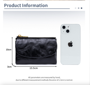 Ando Bag Genuine Cowhide Leather Vintage RFID <b>Wallet</b> for <b>Women</b> with <b>Card</b> Slots and Zipper Coin Pockets - Product Image 3