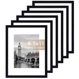Cadre photo en bois MDF personnalisé en gros, disponible en tailles A4, 50x70, A1 (12x18), A3 (8x10), 12x16 - Product Image 1