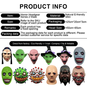 Máscara de Terror de Látex con Múltiples Estilos, Máscara de Demonio Aterrador para Casa Embrujada, Escape Room, Disfraz de Fiesta de Halloween, Personalizable - Product Image 3