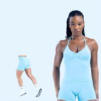 DYFE Impact Longline Strappy Top Ice + Shorts |   Ensemble d'entraînement 2pz