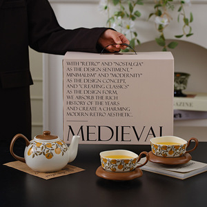 Vintage Ceramic Teapot and Cup Saucer <b>Set</b> Chinese <b>Tea</b> <b>Gift</b> <b>Set</b> - Product Image 5