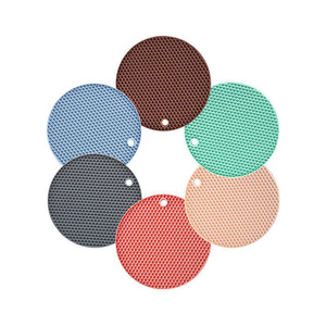 Multi-sizes Multipurpose Pot Holders Non-Slip Round Thick Heat Resistant <b>Silicone</b> <b>Mat</b> for Kitchen - Product Image 3