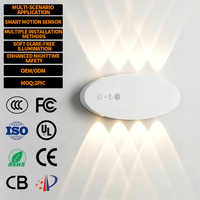 Lampe de nuit elliptique à LED à 3 têtes, rechargeable par type C, 1200 mAh, avec télécommande, détecteur de mouvement intelligent, couleur noir et blanc, EGH