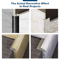 Vente en gros directe usine de profilés décoratifs pour carrelage SPC, profilés quart de cercle et profilés quadrant en composite pierre-plastique, personnalisés OEM ODM