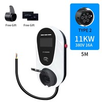 7kW 11kW 22kW Typ 2 EV-Ladestation, 32A 16A EU-Standard AC EVSE Wallbox mit RFID, IP54 ABS+PC Gehäuse